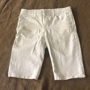 Bermuda kids jean shorts white